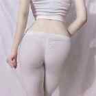 Women Slim Mesh Leggings Sheer Pants Low Waist Skinny Trousers Thin Sexy Fashion