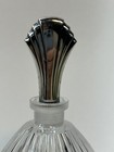Towle Art Deco Pattern Sterling Top Vanity Dresser Crystal Perfume Bottle Vtg