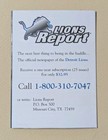      1997 Detroit Lions Football Pocket Schedule Nfl              