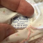 Vintage Polly Flinders Hand Smocked Dress 3-9 Months Pink Rosebuds