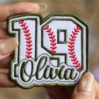 Personalized Baseball Name Patches - Custom Baseball Number Patch Iron On