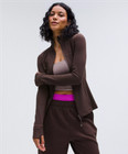 Lululemon Ladies Define Jacket Brown Espresso Slim Fit Sport High Elasticity2-12