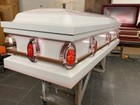 New Beautiful White pink Casket Copper  Hardware Rose Decals