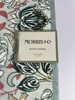 William Morris   Co Bath Towels Garden Soft Sage Velour 100  Cotton 2 Pc New