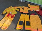  lot Of 6 Pair    Yellow Firefighter Turnout Gear Set  Size Large