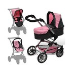 Baby Doll Convertible Stroller 3 In 1 Bassinet And Rear Facing Seat Buggy Fol   