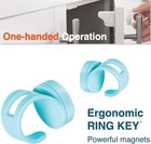 Roving Cove Ergonomic Magnetic Cabinet Baby Locks 12-pk  Child Proof Drawer C   
