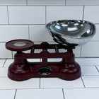 Salter Staffordshire Balance Scale   Weight Set Cast Iron Brass Vintage 1950s