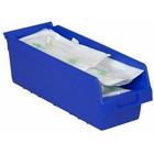 Akro-mils 30098blue Shelf Storage Bin  Plastic  Blue  6 In H  6 5 8 In W  17