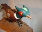 Signed Hand Carved Painted  Ring Neck Pheasant Mounted Sculpture Tom Bennett