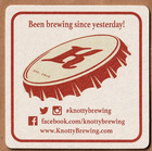 Knotty  Brewing Co  Beer Coaster San Diego Ca