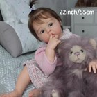 22  Reborn Baby Girl Dolls Lifelike Rooted Hair Newborn Vinyl Body Doll Gifts