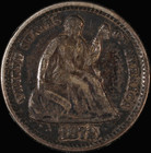 Seated Liberty 1872 Half Dime Silver Old Type Coin Obsolete Tone Hd Crusty Toned