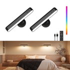 Led Wall Sconces Set-of-2 Battery Operated Rechargeable Wall Lamp Wireless Light