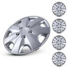 Wheel Cover Hubcaps 14 Inch Silver Color Universal Abs Wheel Rim Covers