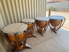 Vintage Ludwig Copper Timpani Kettle Drums     Set Of 4 Orchestral Percussion