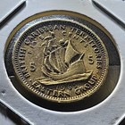 1965 British Caribbean Territories Eastern Group 5 Cents Bronze Coin Qeii