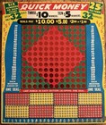 Vintage Quick Money 25   Per Punch Punchboard Trade Stimulator Game Card