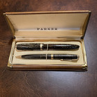 Nos Vintage Parker  canada   Debutante Vacumatic Fountain Pen Pencil Set   Case 