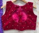 Stylish Women Velvet Boat Neck  Patry Wear Saree Blouse  Blouse   Sari Top