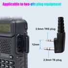 2 Pin Walkie Talkie Earpiece Headset Mic Ptt For Baofeng baojie weierwei Radio
