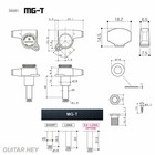  1  New Gotoh Sg381-07 Mgt Guitar Locking Tuning Individual Key Treble Side