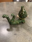 Adorable Lefton Vintage Green Bead Covered Or Sugar-dusted Elf Pixie Rare Japan