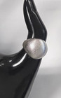 925 Sterling Silver Vintage Vargas Textured Ring Size 6 High Roller 6 59 Grams