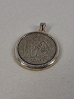Vintage Vatican City 200 Lire Guardian Angel Coin Pendant Two-tone Bezel L 200