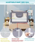 Bed Rails For Toddlers Mbqmbss Extra Long Baby Bed Rail Guard Gray - New Iob