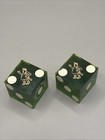Vintage C1970 Caesars Palace Las Vegas Casino Dice Pair Green  538