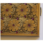 Vintage 27 Rubies 18k Gold 800 Silver Minaudi  re Rare Powder Compact Box Floral