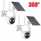 2 4pk Solar Camera Outdoor Wireless Solar Security Camera System 4mp Wifi Ip Cam