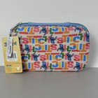 Disney Lilo And Stitch Molded Pencil Cosmetics Case Stripes Logo Pouch Zipper