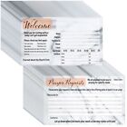100x Marble Design Prayer Request And Church Visitor Card Set Double-sided  3x5 
