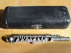 Antique C g conn Silver 1900s Ltd Piccolo   Case Silver Finish  incomplete As Is