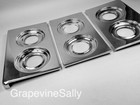 Set Of 3 New Chromed Vintage Stove Parts O keefe   Merritt 6 Burner Stove Tops