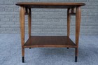Mid Century Danish Modern Lane Acclaim Dovetail Walnut Two Tier End Table