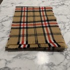 Women 100  Cashmere Scarf Made In England Plaid Design Super Soft Unisex