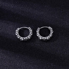 Gothic Skull Hoop Earrings For Men Surgical Steel Mens Huggie Earrings Punk Blac