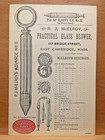  127 P  J  Mcelroy Glass Blower Manufacturer Medical Syringes E  Cambridge Ma