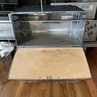 Vtg Mid Century Modern Lincoln Beautyware Bread Box Cutting Board Chrome Finish