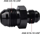 Lokocar 6an To 8an Male Flare Reducer Coupler Adapter Fitting Straight Pack Of 2