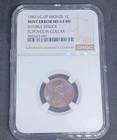 1982 Lincoln Cent Double Struck Flip-over In-collar Error Ngc Ms64 Bn