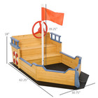 62  Wooden Kids Sandbox With Covered Protection Under Canopy