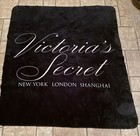 Victoria s Secret 50 X 60 Inch Secret Soft Script Logo Sherpa Blanket Black