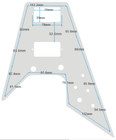 Custom For Gibson Flying V Style Guitar Pickguard 3-ply White