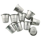Tegg Metal Thimble 10pcs 19x18mm Silver Sewing Quilting Metal Shield Thimbles 
