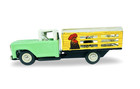 Mf985 Camion De Volaille Tin Friction Fowls Transporter Chevrolet Truck W box