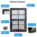 Neatiease 2 Pack Shed Windows With Black Frame  24 X 36 Flush 24 x36  